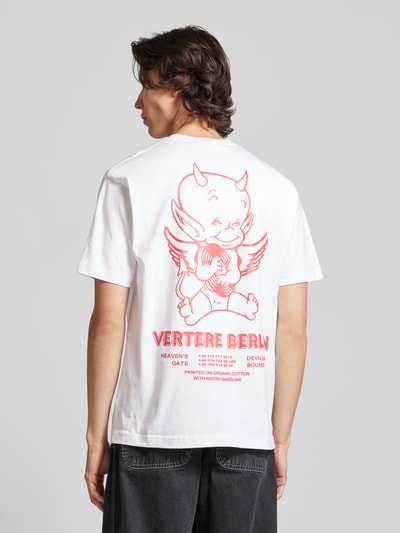 Vertere T-shirt met motiefprint, model 'DEVIL S SOUND' Wit - 5