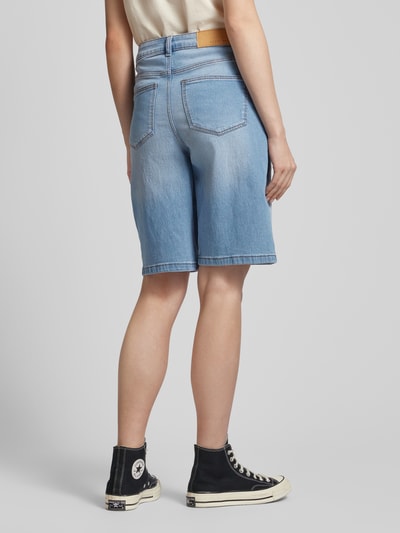 Noisy May High Waist Jeansshorts in unifarbenem Design Modell 'LIRA' Hellblau 5