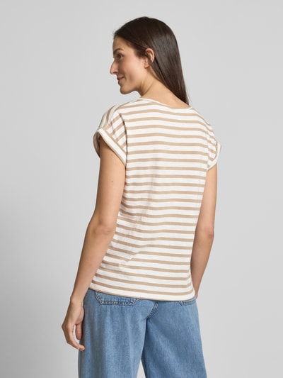 FREE/QUENT T-Shirt mit V-Ausschnitt Modell 'Viva' Taupe 5