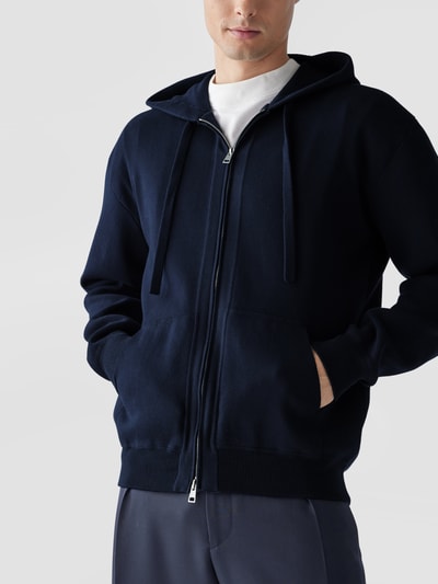 Roberto Collina Sweatjacke mit Kapuze Marine 3