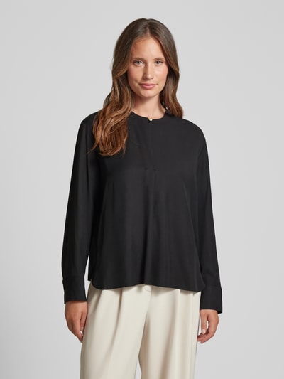 Tommy Hilfiger Blouse van pure viscose met labeldetail, model 'FLUID' Zwart - 4