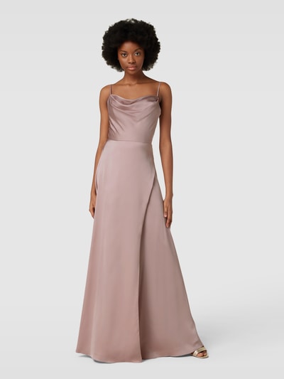 Luxuar Abendkleid mit Gehschlitz Rosa 4