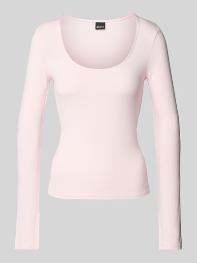 Gina Tricot Longsleeve mit Rundhalsausschnitt Modell 'Soft touch' Rosa 2