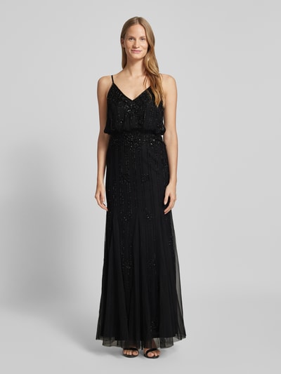 LACE & BEADS Abendkleid mit Zierbesatz Black 4