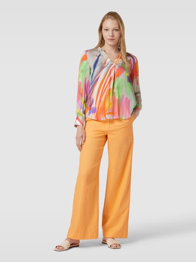 Emily Van den Bergh Blouseshirt van viscose met all-over motief Zilver - 1