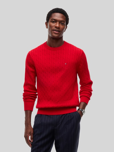 Tommy Hilfiger regular fit pullover van puur katoen Rood - 4