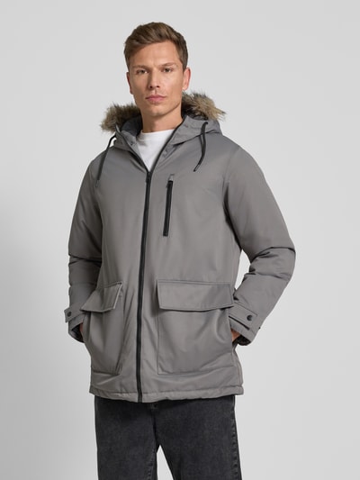 Jack & Jones Jack met capuchon, model 'CHARLIE' Middengrijs - 4