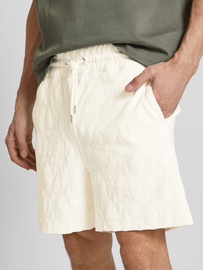 Gant Korte broek met elastische band, model 'TERRY' Offwhite - 3