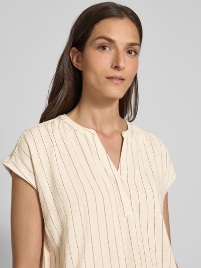 Soyaconcept Regular fit blouseshirt met V-hals, model 'POULA' Zand - 3