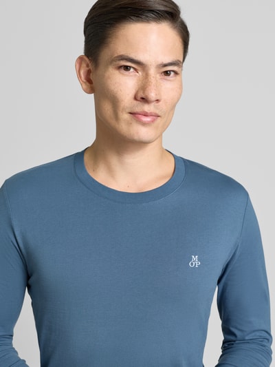 Marc O'Polo Shaped fit shirt met lange mouwen van puur katoen Petrol - 3