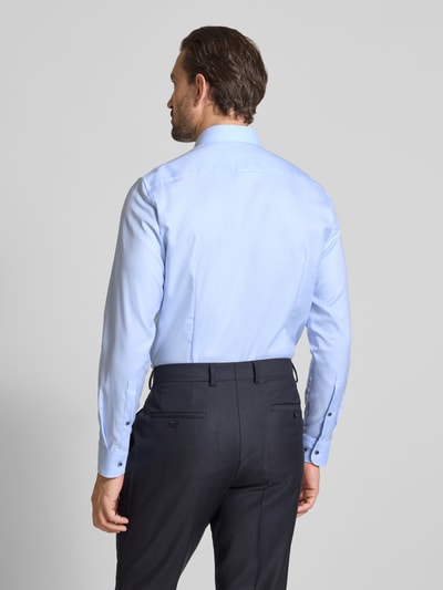 Jake*s Slim Fit Business-Hemd aus reiner Baumwolle mit Kentkragen Bleu 5