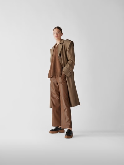 The Mannei Trenchcoat mit Reverskragen Mittelbraun 1