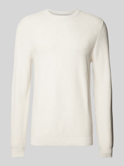 MCNEAL Strickpullover mit Strukturmuster Offwhite Melange 2