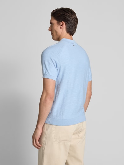 s.Oliver RED LABEL Regular Fit Poloshirt mit Flammgarnstruktur Hellblau 5