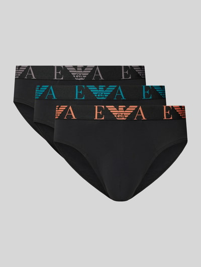 Emporio Armani Slip mit elastischem Label-Bund im 3er-Pack Black 1