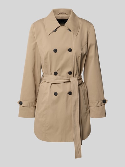 VERO MODA regular fit trenchcoat met ceintuur om te strikken model 'CHALSEA OLIVIA' Lichtbruin - 2