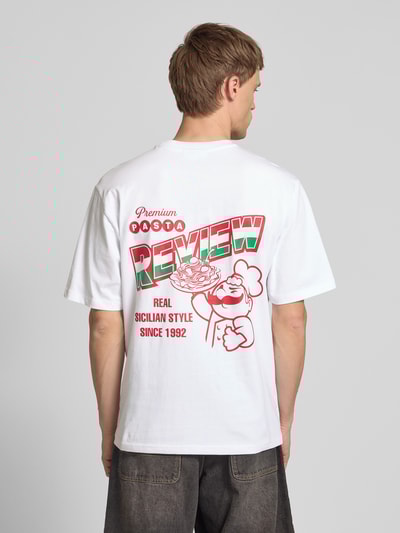 REVIEW T-shirt z nadrukiem z logo Biały 5