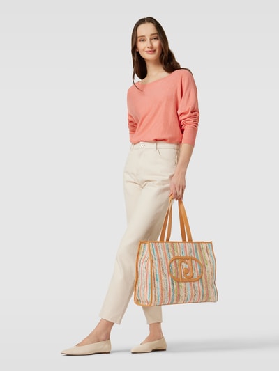 Liu Jo White Shopper mit Allover-Muster Modell 'LUCENTE' Sand 1