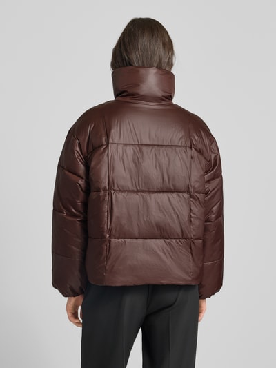 mbyM Gewatteerd jack met opstaande kraag, model 'Seraphina' Middenbruin - 5