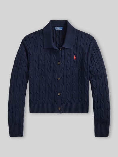 Polo Ralph Lauren Regular Fit Strickjacke aus reiner Baumwolle Marine 2