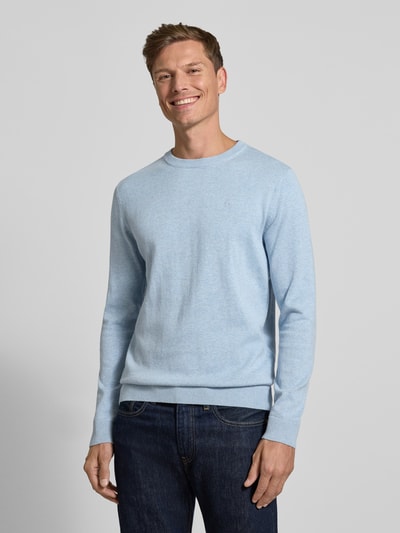 Tom Tailor Regular fit gebreide pullover van zuiver katoen Blauw - 4