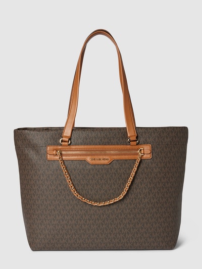 MICHAEL Michael Kors Tote bag met all-over logo, model 'SALTER' Donkerbruin - 2