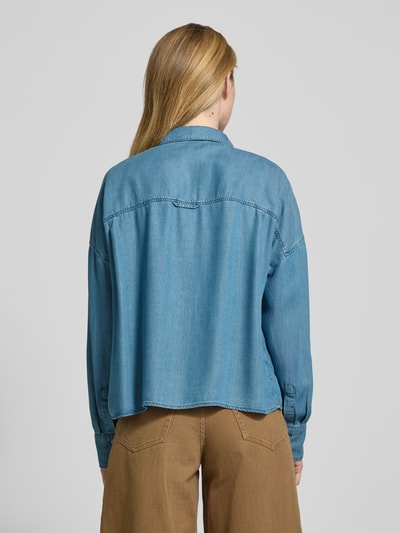 Marc O'Polo Regular fit overhemdblouse van puur lyocell Jeansblauw - 5