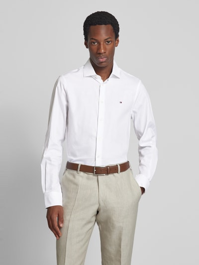Tommy Hilfiger Tailored Business-Hemd mit Kentkragen Modell 'Parker' Weiss 4