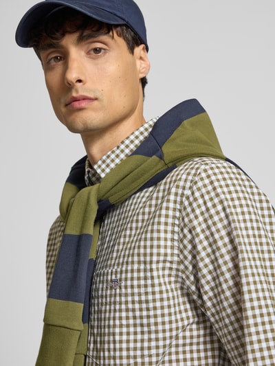 Gant Regular Fit Freizeithemd mit Button-Down-Kragen Oliv 3