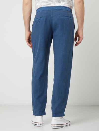 BOSS Orange Tapered Fit Jogpants aus Leinen Modell 'Symoon' Jeansblau 5