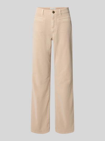 OPUS PANTS Flared Fit Cordhose mit Pattentaschen Modell 'Melly' Sand 2
