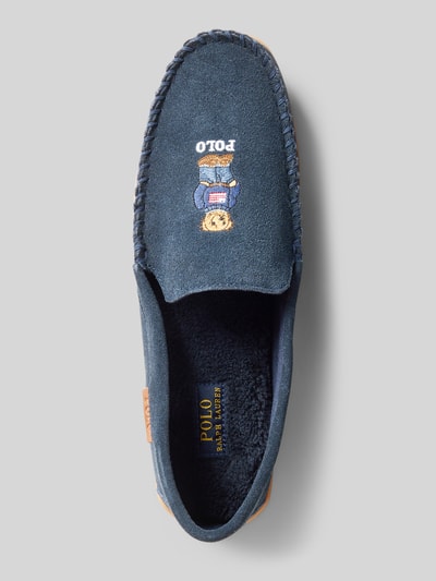 Polo Ralph Lauren Mokasyny z zamszu z wyhaftowanym logo model ‘BRENAN’ Ciemnoniebieski 3