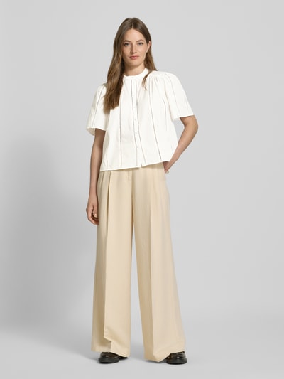 YAS Regular fit blouse met opstaande kraag, model 'GUNIA' Wit - 1