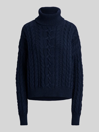Lauren Ralph Lauren Pullover mit Rollkragen Zopfstrick Marine 2