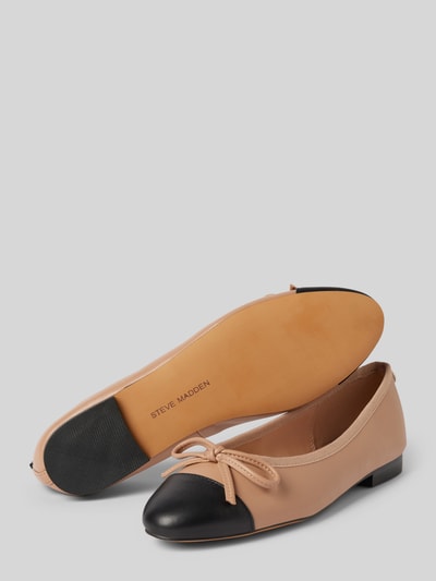 Steve Madden Leren ballerina's met strikdetail, model 'ELLISON' Beige - 4