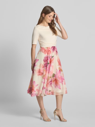 Christian Berg Cocktail Cocktailkleid im 2-in-1-Look Ecru Melange 1