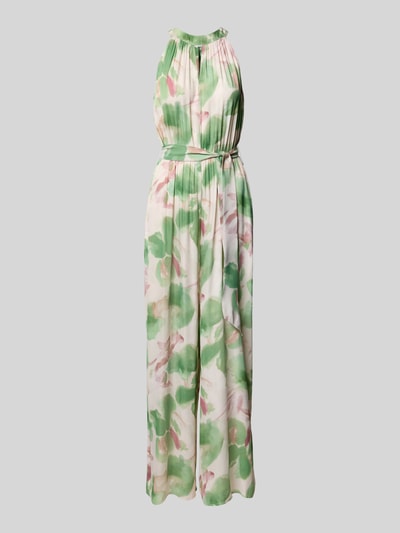 More & More Jumpsuit van viscose met strikceintuur en strik Lichtgroen - 2