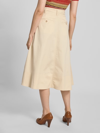 Lauren Ralph Lauren Midirock mit Knopfleiste Modell 'GILCHRIST' Beige 5