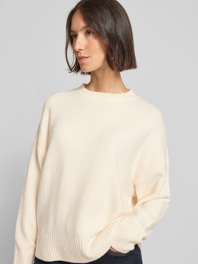 VERO MODA Relaxed Fit Pullover mit Woll-Anteil Modell 'BOOM' Ecru 3