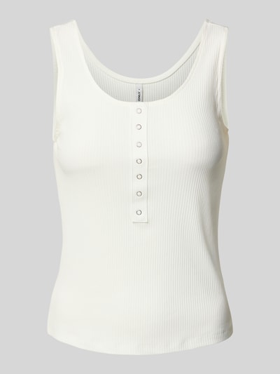 Only Slim Fit Tank Top aus Baumwoll-Mix Modell 'SIMPLE' Offwhite 2