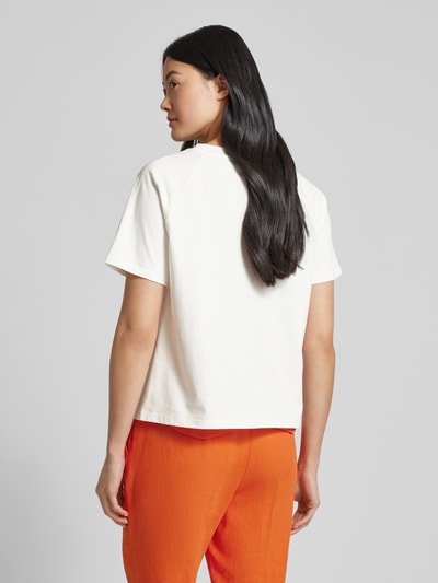 Object T-shirt met ajourpatroon, model 'Bea' Offwhite - 5