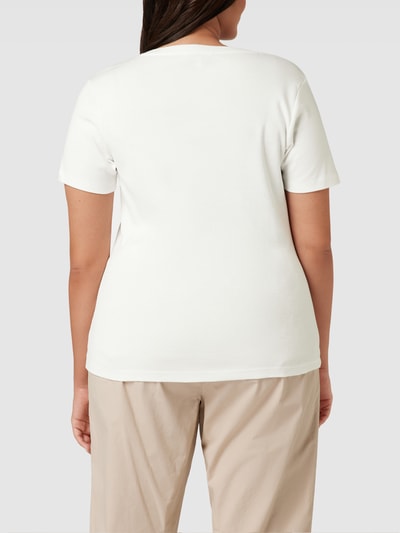 Tommy Hilfiger Curve PLUS SIZE T-Shirt mit V-Ausschnitt Ecru 5