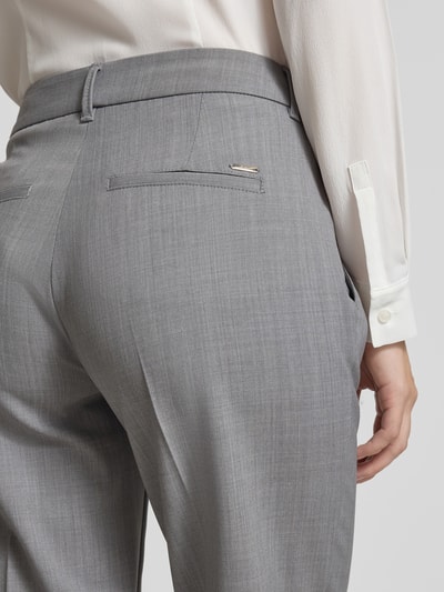 Brax Straight fit stoffen broek met schapenwol, model 'Maron' Lichtgrijs - 3