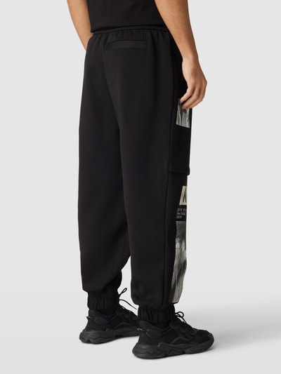 Calvin Klein Jeans Spodnie dresowe z nadrukiem z logo Czarny 5