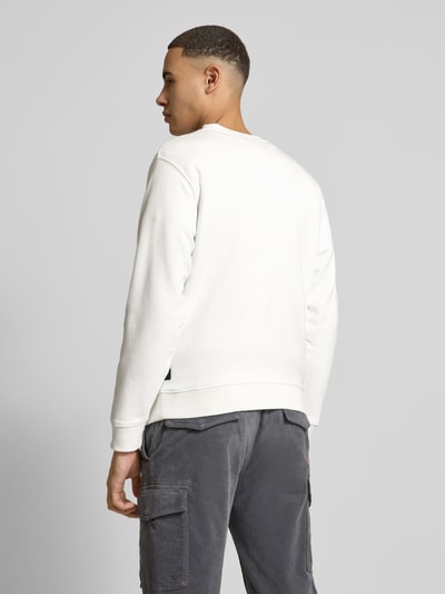 Replay Sweatshirt mit gerippten Abschlüssen Offwhite 5