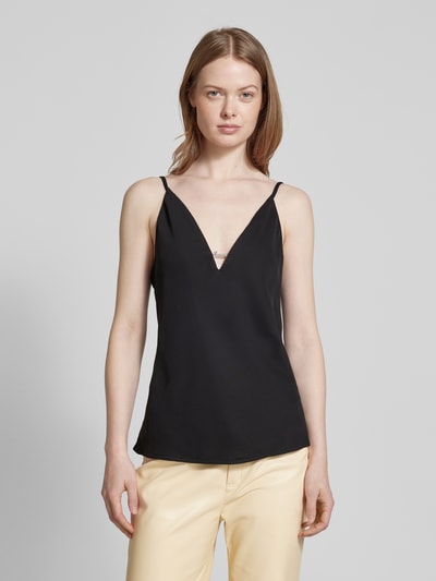 Guess Tanktop mit V-Ausschnitt Modell 'CAROLINE' BLACK 4