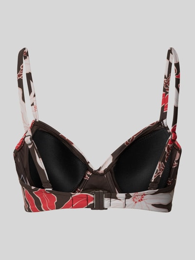 Produktfoto, Bikini-Oberteil mit Knotendetail Modell 'Camolo Underwire' von Barts im Allover-Look, Material-Mix mit Stretch-Anteil, körpernahe Passform