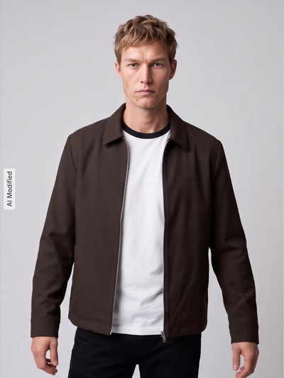s.Oliver BLACK LABEL Blouson mit durchgehendem Reißverschluss Dunkelbraun 4