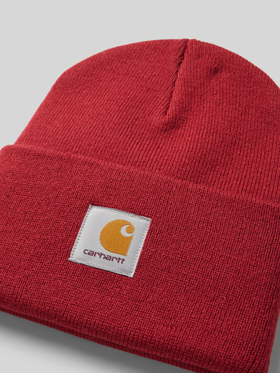 Carhartt Work In Progress Beanie mit Label-Patch Modell 'ACRYLIC WATCH HAT' Bordeaux 2