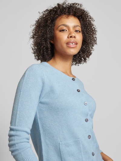 Christian Berg Woman Strickjacke mit aufgesetzten Eingrifftaschen Hellblau 3